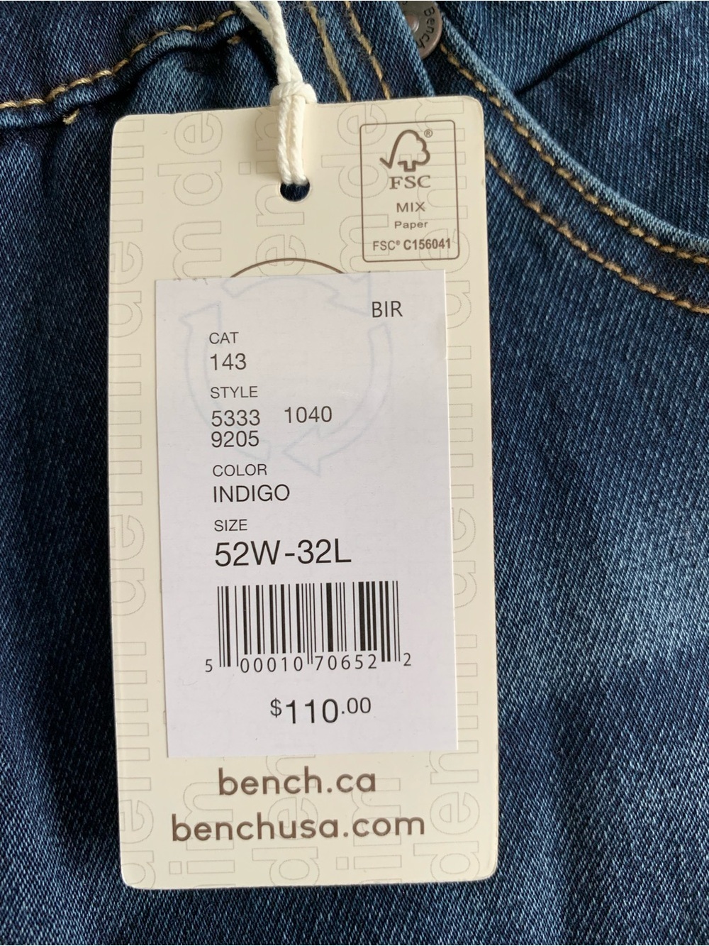 New with tags BENCH jeans womens size 52x32” - Picture 5 of 8